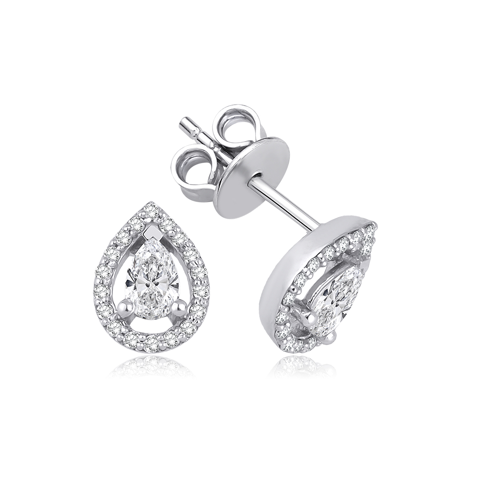 0,36 Karat Damla Tektaş Pırlanta Küpe