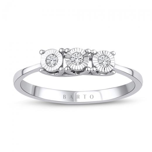 0.07 Karat Efektli Pırlanta Yüzük (14 ayar 1.81gr Altın)