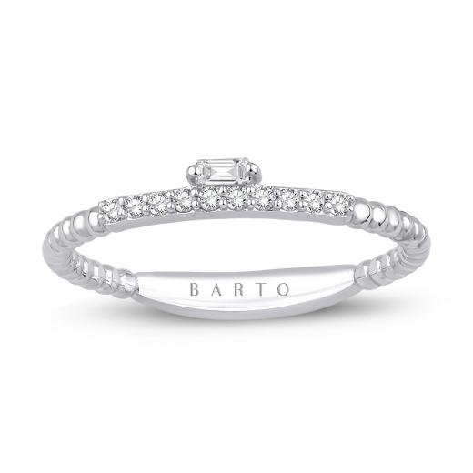 0.10 Karat Baget Pırlanta Yüzük IDL Sertifikalı