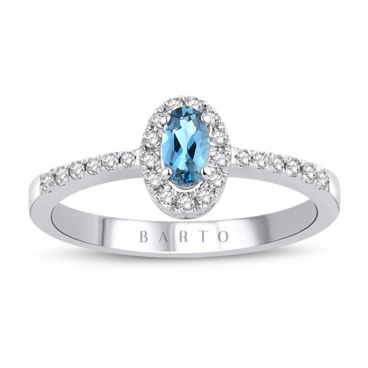 0.47 Karat Pırlanta London Blue Yüzük IDL Sertifikalı