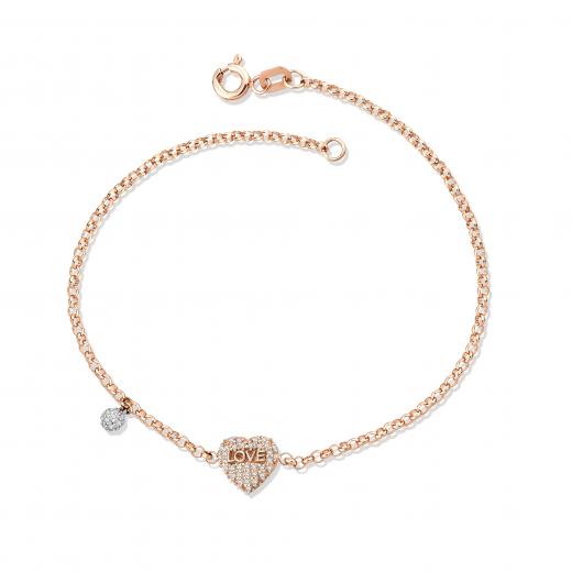 0.13 Karat Pırlanta Love Bileklik IDL Sertifikalı