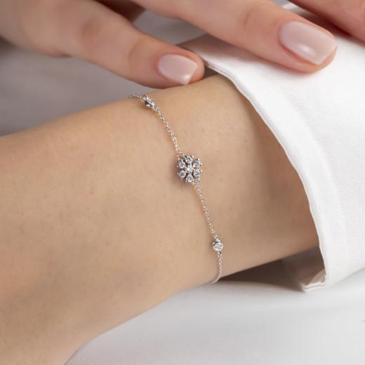 0.22 Karat Pırlanta Kar Tanesi Bileklik IDL Sertifikalı