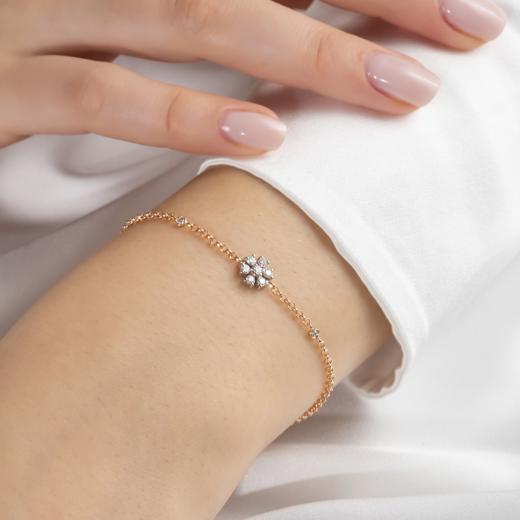 0.20 Karat Pırlanta Kar Tanesi Bileklik IDL Sertifikalı
