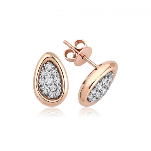 0.38 Karat Pırlanta Küpe IDL Sertifikalı