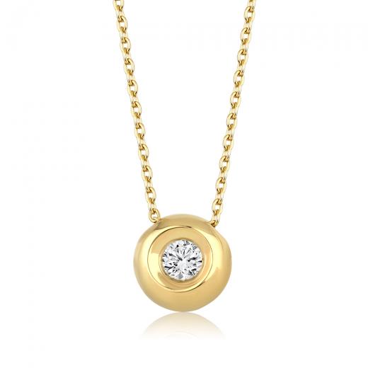 0.18 Karat Pırlanta Tasarım Kolye IDL Sertifikalı