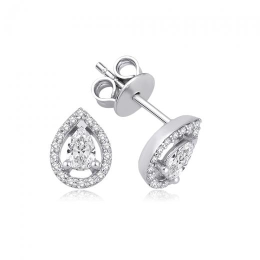 0,36 Karat Damla Tektaş Pırlanta Küpe