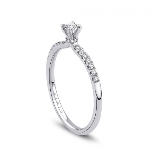 0.24 Karat Tektaş Yüzük IDL Sertifikalı